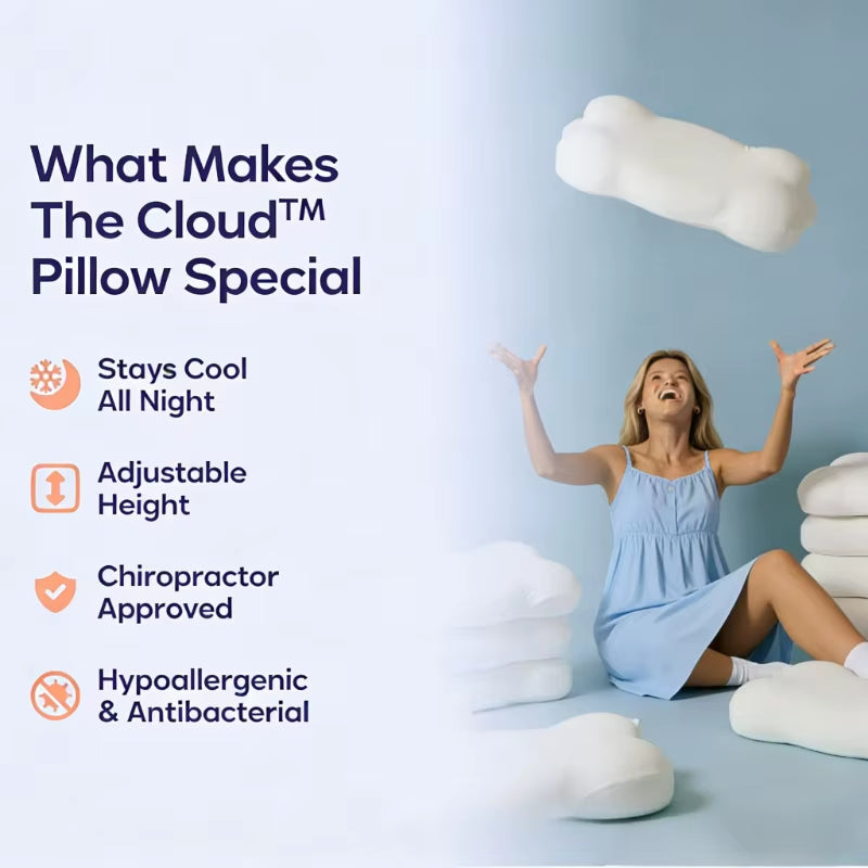 Sleepease™ Odorless Orthopedic Pillow – Memory Foam Neck and Shoulder Pain Relief for Ergonomic Comfort