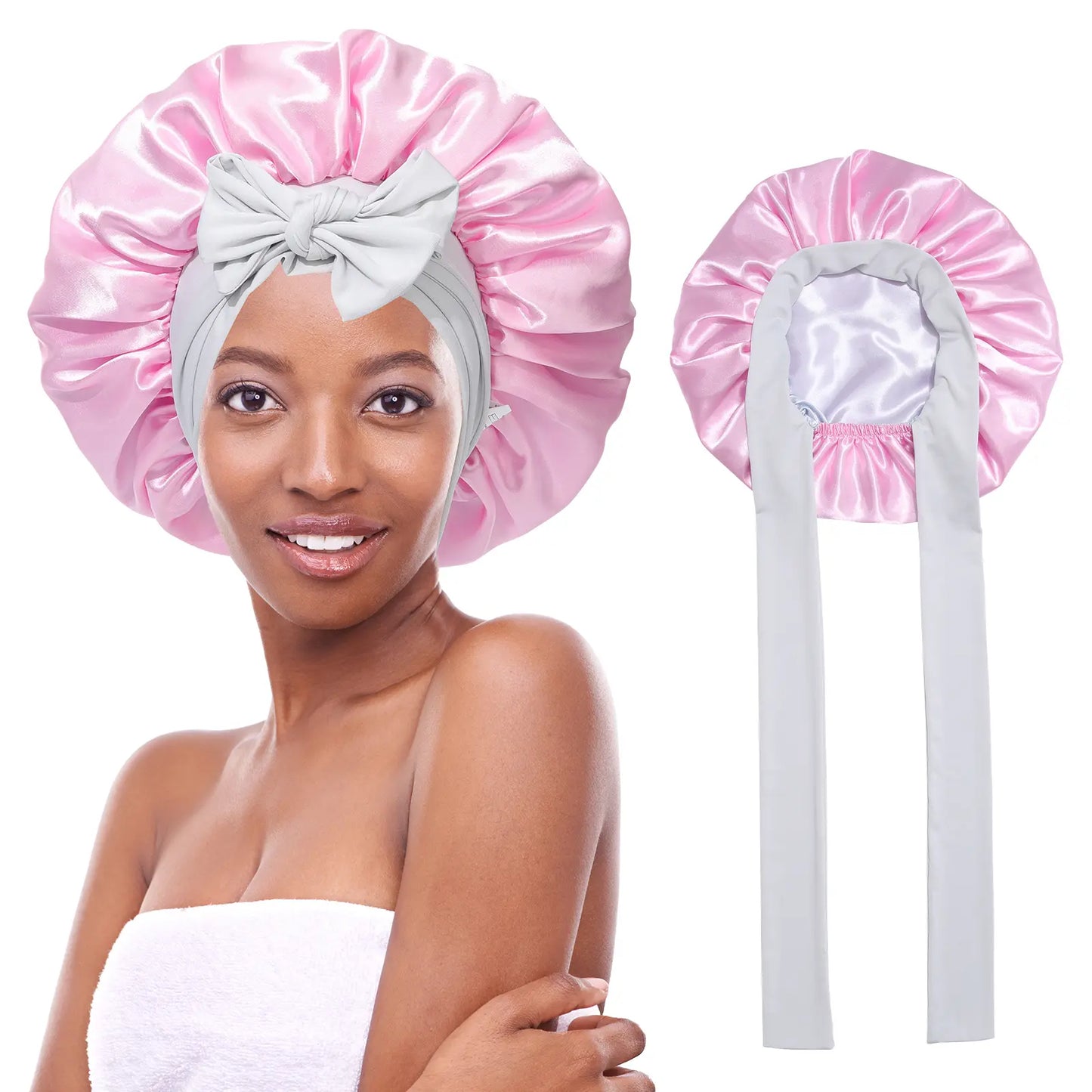 Silkease Satin Hair Cap – Double-Layer Silk-Like Satin Cap for Hair Protection and Comfort