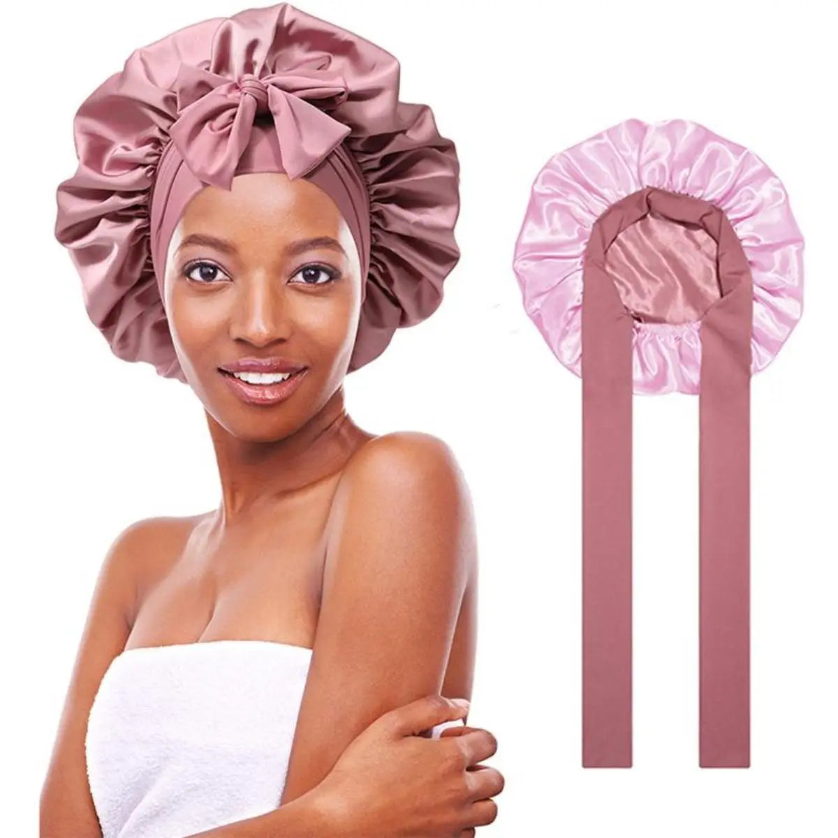 Silkease Satin Hair Cap – Double-Layer Silk-Like Satin Cap for Hair Protection and Comfort