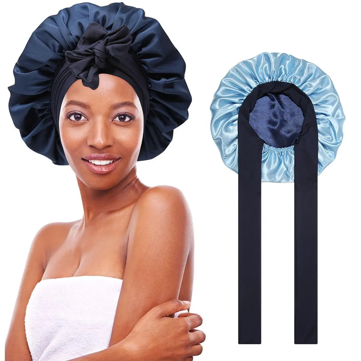 Silkease Satin Hair Cap – Double-Layer Silk-Like Satin Cap for Hair Protection and Comfort