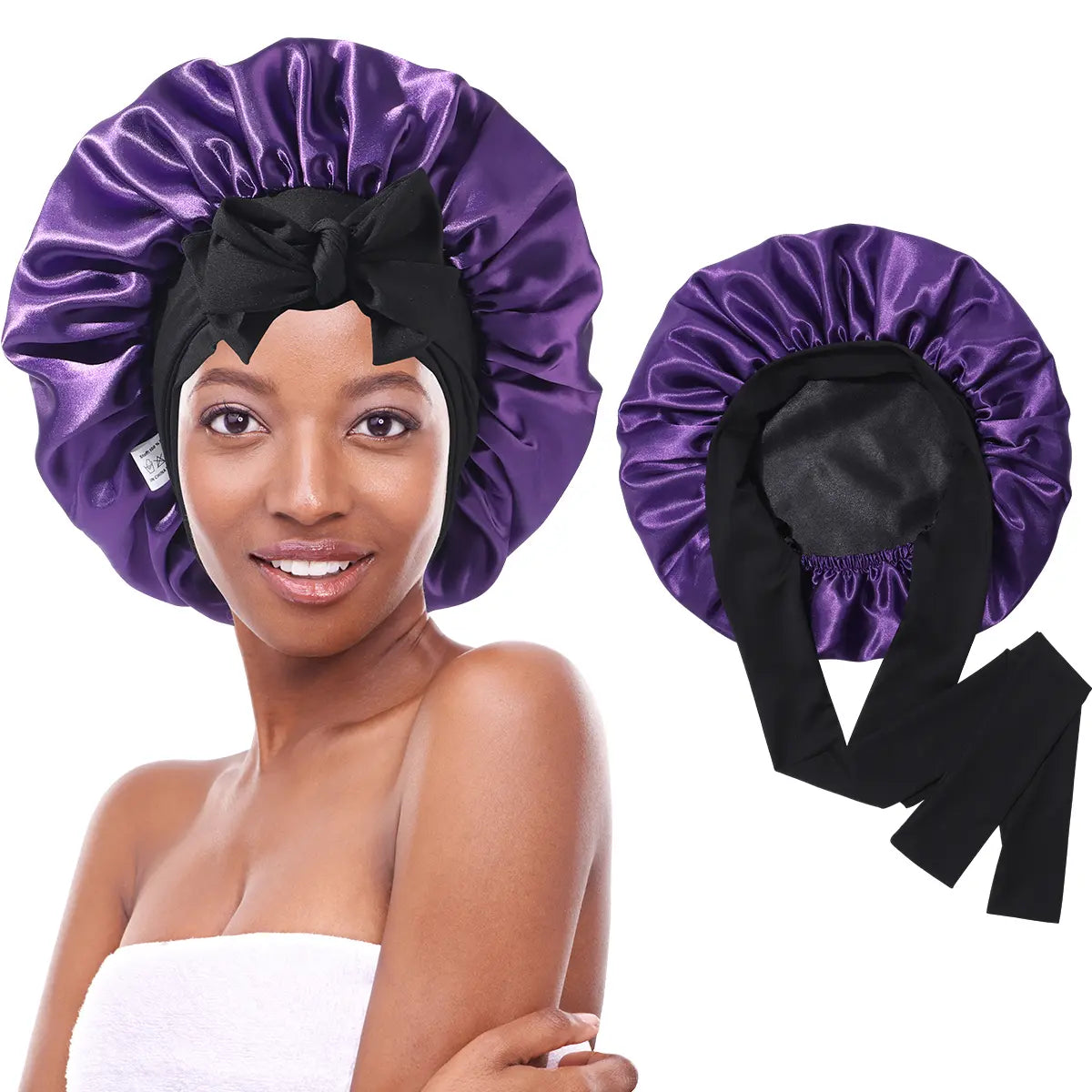 Silkease Satin Hair Cap – Double-Layer Silk-Like Satin Cap for Hair Protection and Comfort